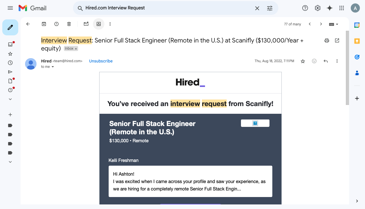 Interview Invite 8